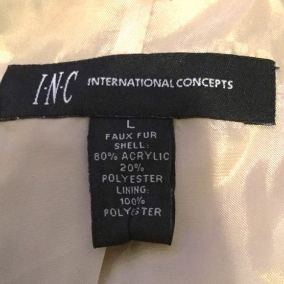 INC International Concepts Women's Faux Fur Cape - Picture 5 of 6